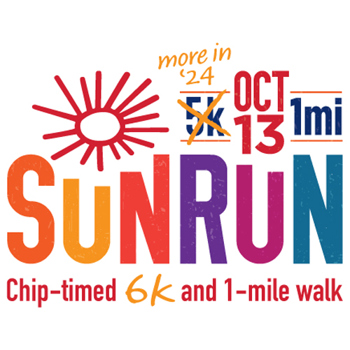 Sun Run October 13, 2024 logo "More in '24" 6k and 1-mile walk