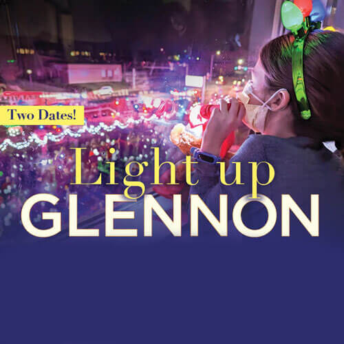 Light Up Glennon - picture of patient seeing community with flashlights through window